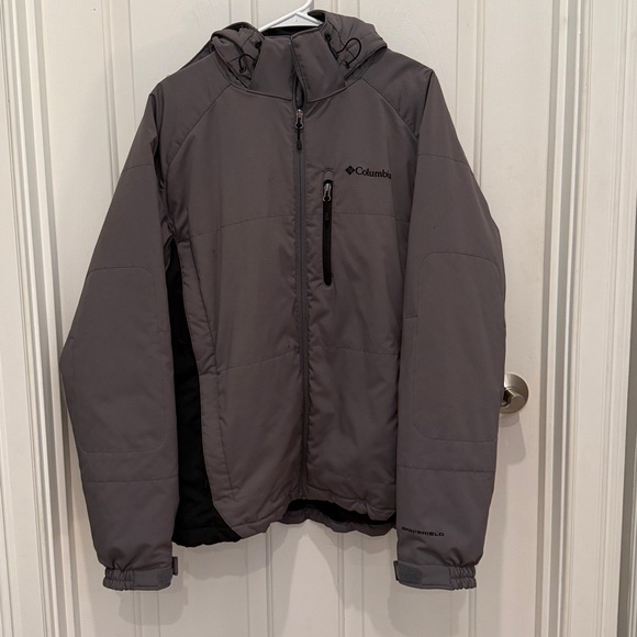 Columbia Charcoal Hooded Men’s Winter Coat - Picture 1 of 9